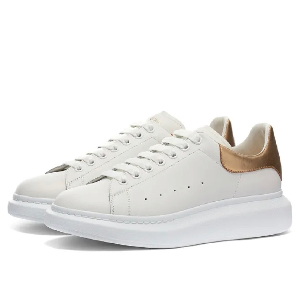 ALEXANDER MCQUEEN METALLIC HEEL TAB WEDGE SOLE SNEAKER